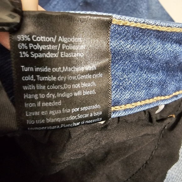 RiSEN rose gold button fly chewed hem high rise skinny jeans size 1XL - Picture 8 of 8